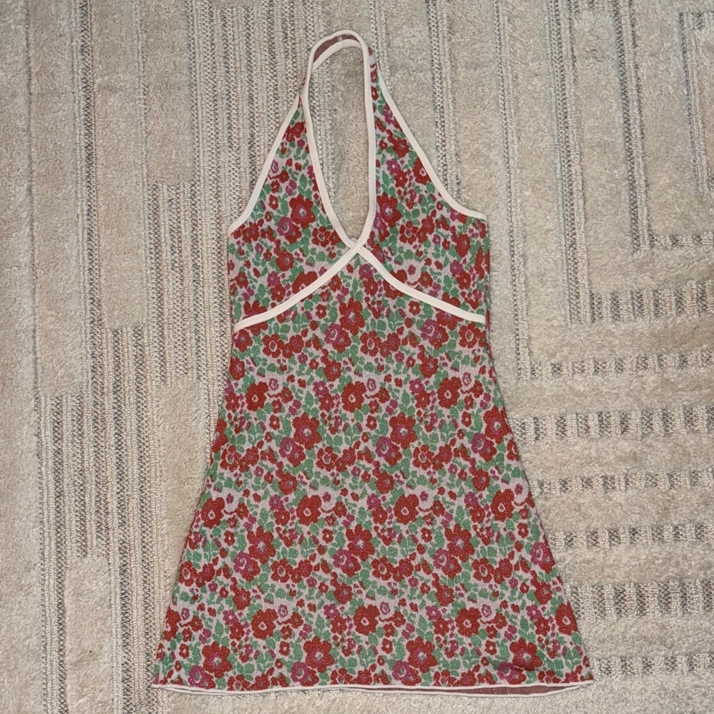 Zara Red Floral Mini Dress
